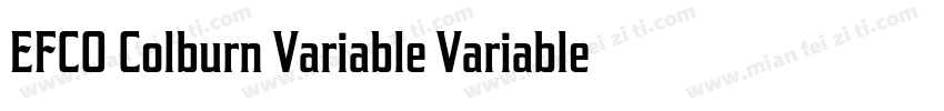EFCO Colburn Variable Variable字体转换